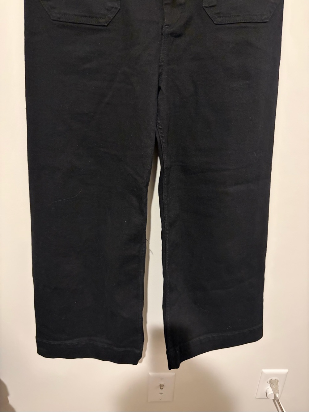Anthropologie Maeve Colette Pants Black Size 29 High Rise Wide Leg Patch Pocket - Picture 5 of 7